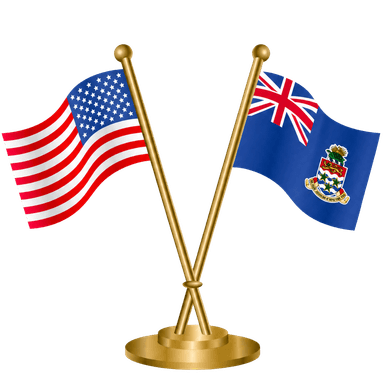 Cayman Islands & US Flag
